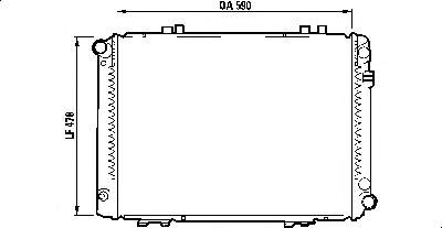 Radiador de esfriamento de motor A201500910364 Mercedes