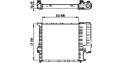 Radiador de esfriamento de motor 732198 VALEO