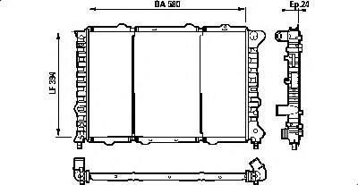 0060624581 Fiat/Alfa/Lancia radiador de esfriamento de motor