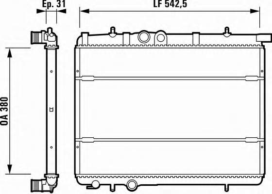9674770180 Peugeot/Citroen radiador de esfriamento de motor