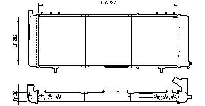 Radiador de esfriamento de motor Jeep Cherokee 2 XJ
