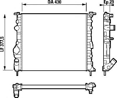 DRM23032 NPS radiador de esfriamento de motor