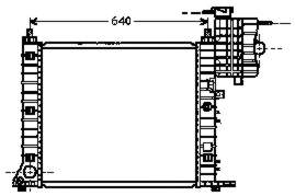 Radiador de esfriamento de motor para Mercedes Vito (638)