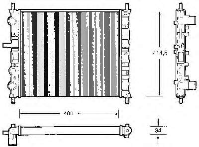 306508-3 Polcar radiador de esfriamento de motor