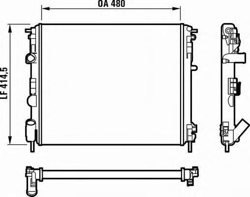 7700430784 Renault (RVI) radiador de esfriamento de motor