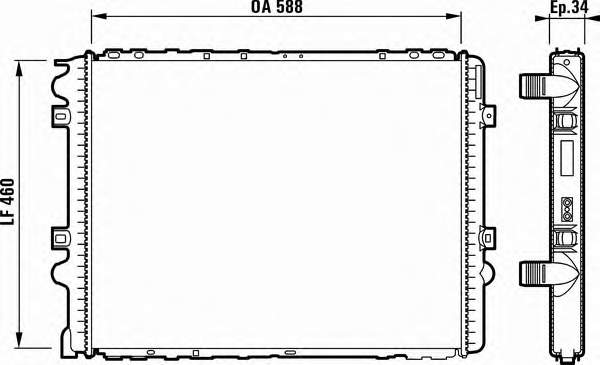 Radiador de esfriamento de motor M123123A Jdeus