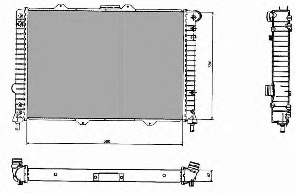 Radiador de esfriamento de motor 46753255 Fiat/Alfa/Lancia