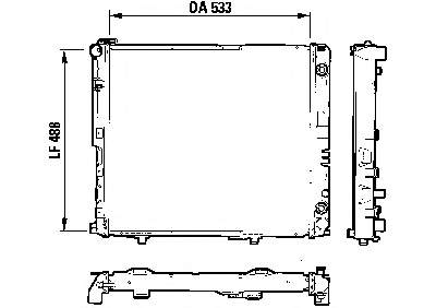 1245001702 Mercedes radiador de esfriamento de motor