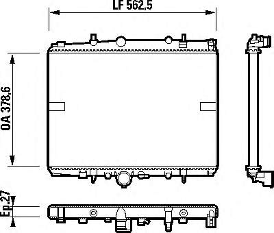 576608A1 Polcar radiador de esfriamento de motor