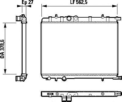 RA63502Q Signeda radiador de esfriamento de motor