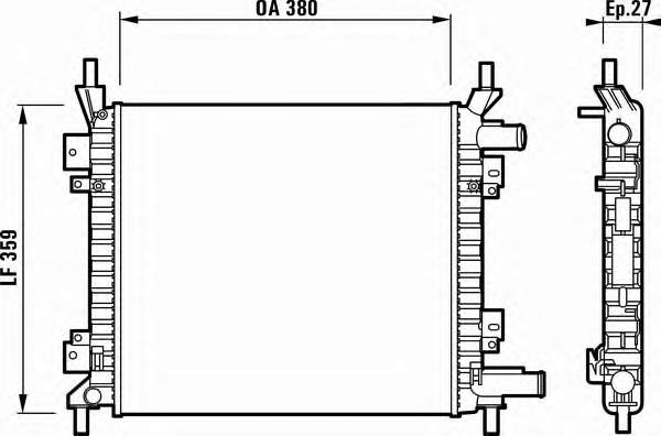 1085636 Ford radiador de esfriamento de motor