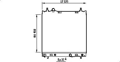 Radiador de esfriamento de motor 732704 VALEO