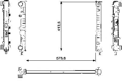 51702463 Fiat/Alfa/Lancia radiador de esfriamento de motor