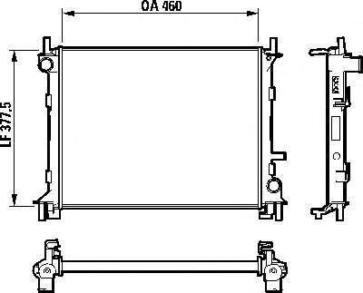 1061185 Ford radiador de esfriamento de motor