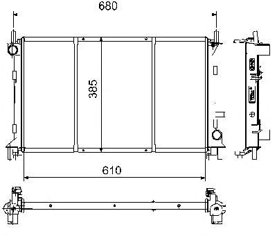 1091934 Ford radiador de esfriamento de motor