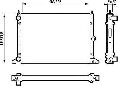 1053052 Frig AIR radiador de esfriamento de motor