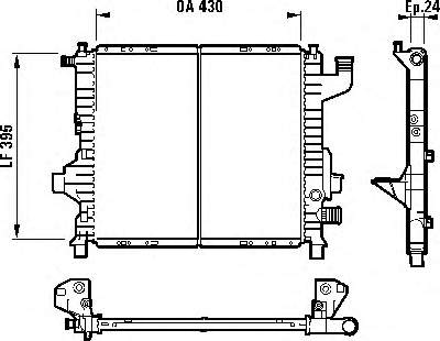 6004082 Polcar radiador de esfriamento de motor