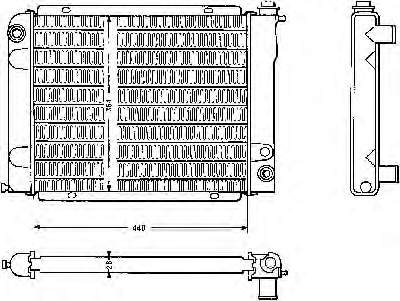 1300G7 Peugeot/Citroen radiador de esfriamento de motor