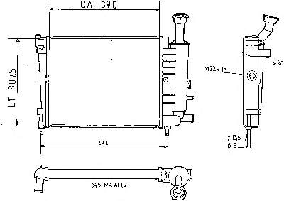 Radiador de esfriamento de motor 61374 Nissens