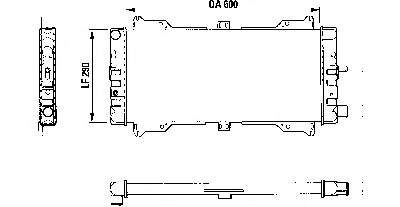 83AB8005BC Ford radiador de esfriamento de motor