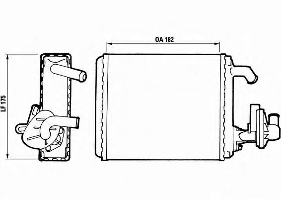 4431782 Fiat/Alfa/Lancia radiador de forno (de aquecedor)