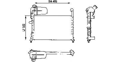 Radiador de esfriamento de motor para Fiat Tipo (160)