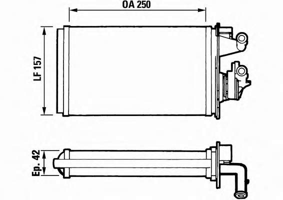 Radiador de forno (de aquecedor) para Fiat Tempra (159)
