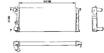 46551216 Fiat/Alfa/Lancia radiador de esfriamento de motor