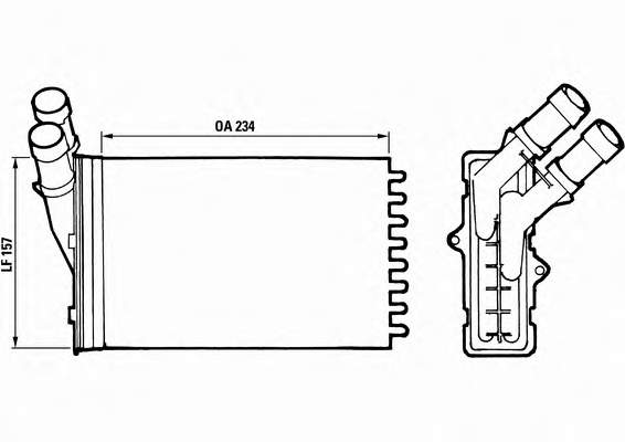 Radiador de forno (de aquecedor) para Peugeot 306 (7A)