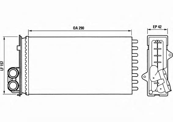 Radiador de forno (de aquecedor) para Renault Safrane (B54)