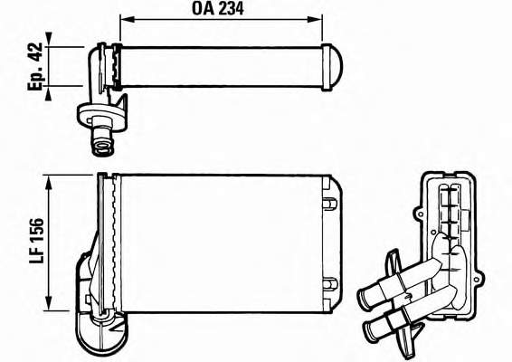 812030 VALEO radiador de forno (de aquecedor)