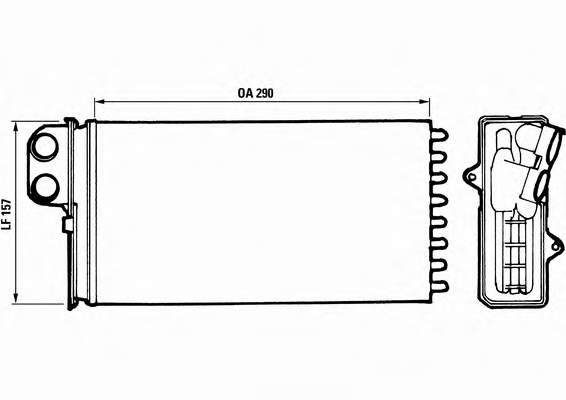 644889 Peugeot/Citroen radiador de forno (de aquecedor)