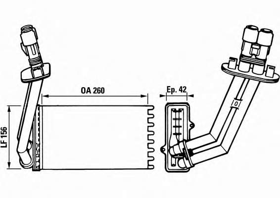 M223116A Jdeus radiador de forno (de aquecedor)