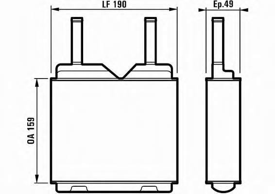 Radiador de forno (de aquecedor) para Opel Corsa (93, 94, 98, 99)