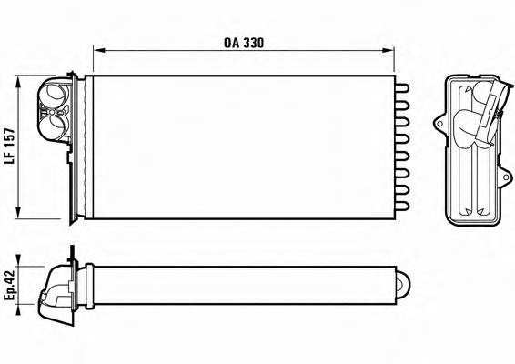 6.73013 Diesel Technic radiador de forno (de aquecedor)