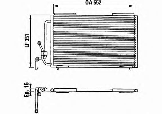 Radiador de aparelho de ar condicionado 816835 VALEO