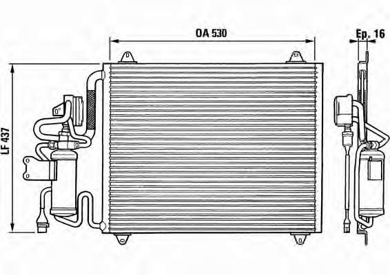 816865 VALEO radiador de aparelho de ar condicionado