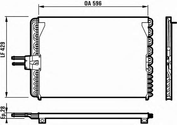 816867 VALEO radiador de aparelho de ar condicionado