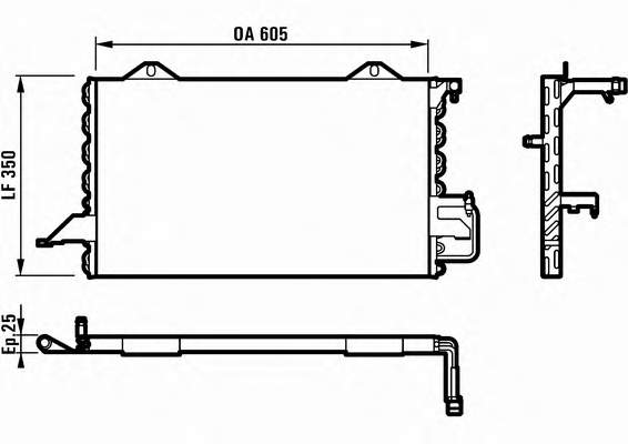 816893 VALEO radiador de aparelho de ar condicionado