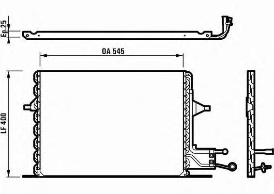 816899 VALEO radiador de aparelho de ar condicionado