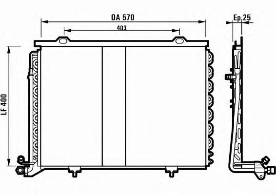 816900 VALEO radiador de aparelho de ar condicionado