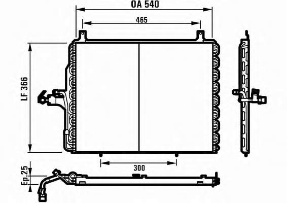 A1248301270 Mercedes radiador de aparelho de ar condicionado