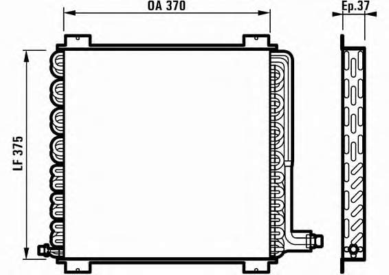 816905 VALEO radiador de aparelho de ar condicionado