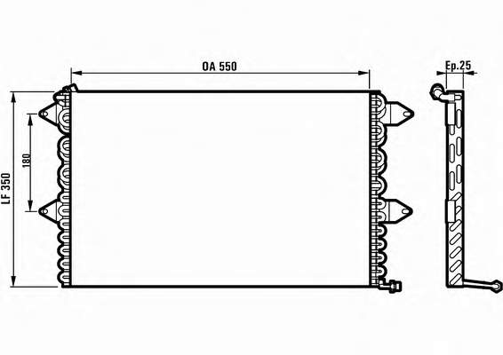 AC830044 Maxgear radiador de aparelho de ar condicionado