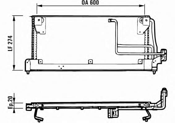 816924 VALEO radiador de aparelho de ar condicionado