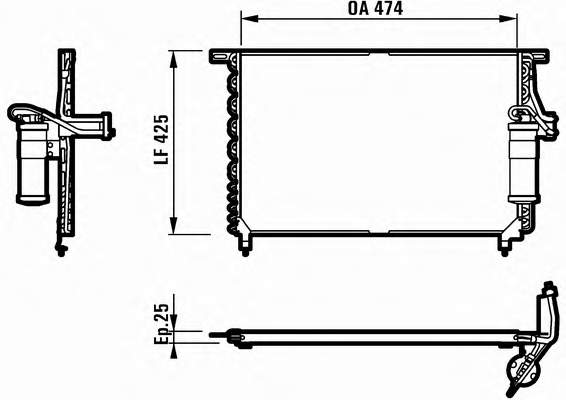 816946 VALEO radiador de aparelho de ar condicionado