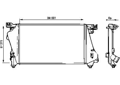 Radiador de intercooler para Chrysler Voyager 