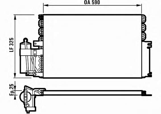 52484308 Opel radiador de aparelho de ar condicionado