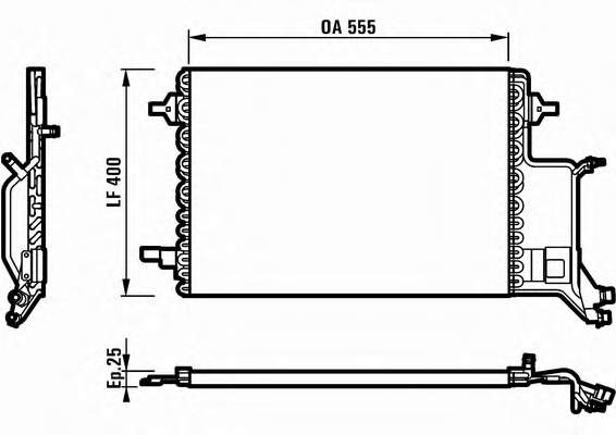 053-016-0013 Abakus radiador de aparelho de ar condicionado