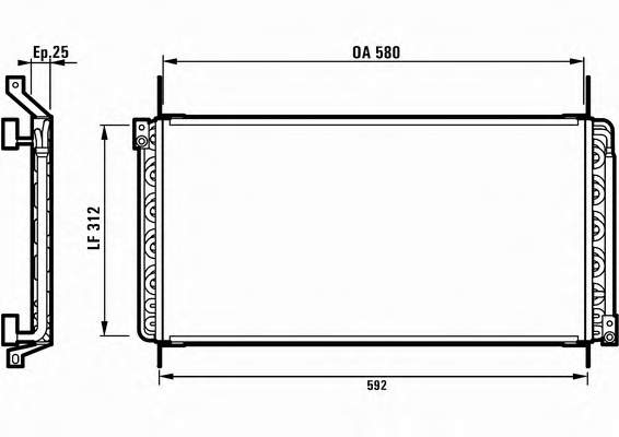 46428869 Fiat/Alfa/Lancia radiador de aparelho de ar condicionado